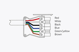 6 Core Bvitm6l6 Black Blue Coding Luminaire Leads Cp Electronics